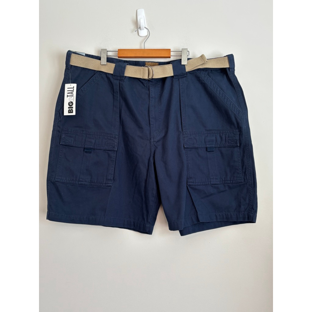 St Johns Bay Mens Navy Cargo Shorts Big and Tall Size 48